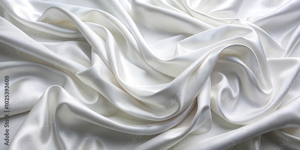 Clean white textile background silk cloth texture fabric pattern long shot Clean white textile background silk cloth texture fabric pattern long shot