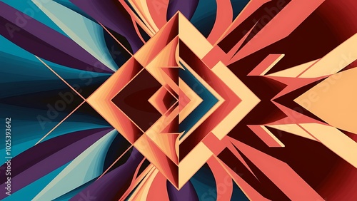 Wallpaper Mural Abstract geometrical background. Vector illustration. Torontodigital.ca