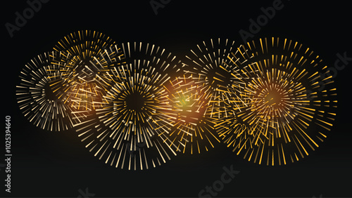 set of various firecracker brightly shining. fireworks celebration vector