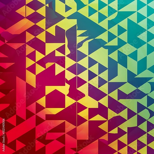 Colorful background with mosaic lines, geometric pattern