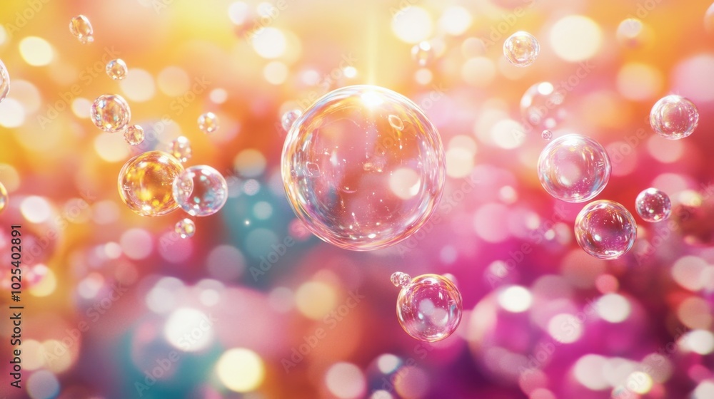 Bubbles in a Confetti Celebration Bubbles in a Confetti Celebration