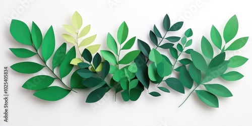 Swertia Perennis leaves arranged on a white backdrop, Swertia Perennis leaves on a white background photo