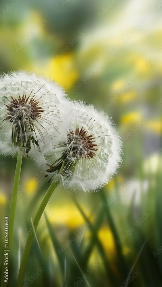 Soft dandelions flower, extreme closeup, abstract spring nature background Soft dandelions flower, extreme closeup, abstract spring nature background