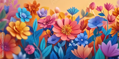 Vibrant close-up images of blooming flowers, Close-up images of colorful blooming flowers