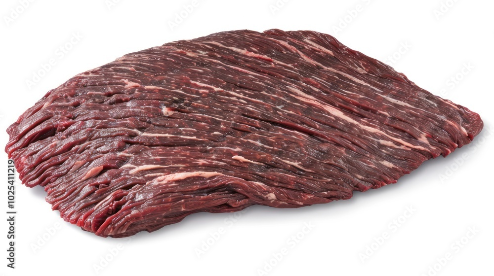 Fototapeta premium Raw Beef Brisket with Visible Marbling