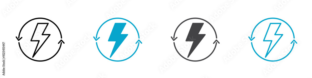 energy convert icon Sign set in black and white energy convert icon Sign set in black and white