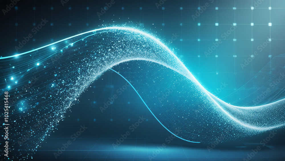 Abstract digital wave of particles Abstract digital wave of particles