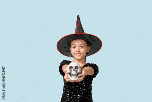 Cute little girl dressed fo...