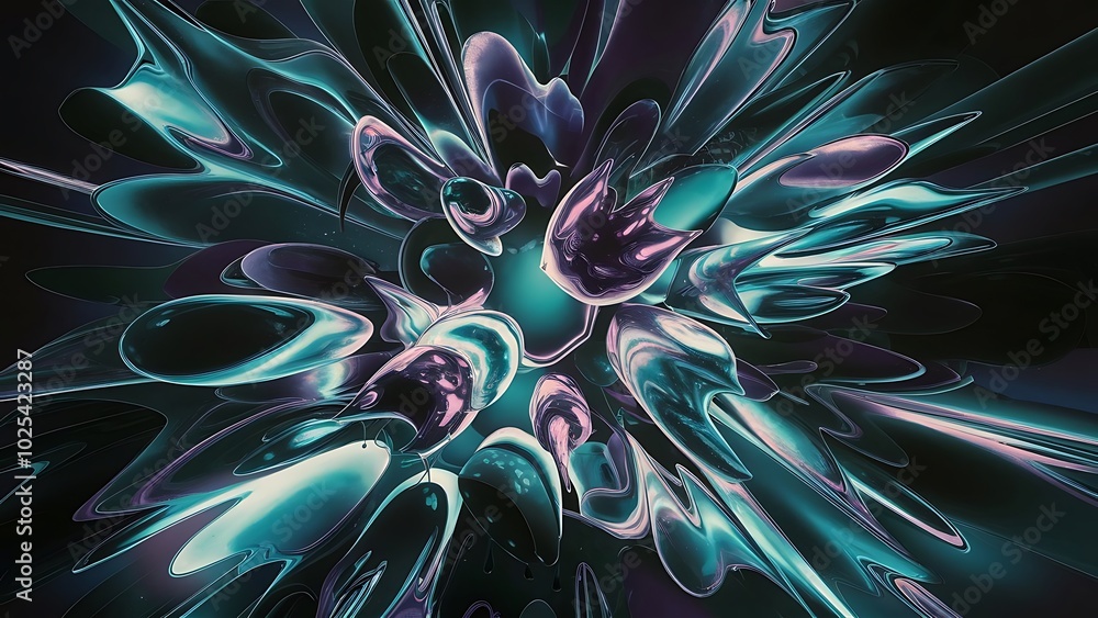 Obraz premium Vector abstract glowing shapes background