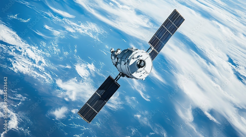 A high-tech satellite modem on a clean white background, showcasing its modern design and sleek features, ideal for telecommunications, digital communication, and advanced networking technologies. A high-tech satellite modem on a clean white background, showcasing its modern design and sleek features, ideal for telecommunications, digital communication, and advanced networking technologies.