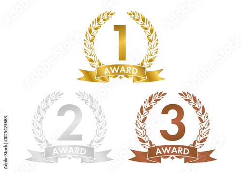 アワードと表彰、月桂樹、ローリエのアイコンセット10