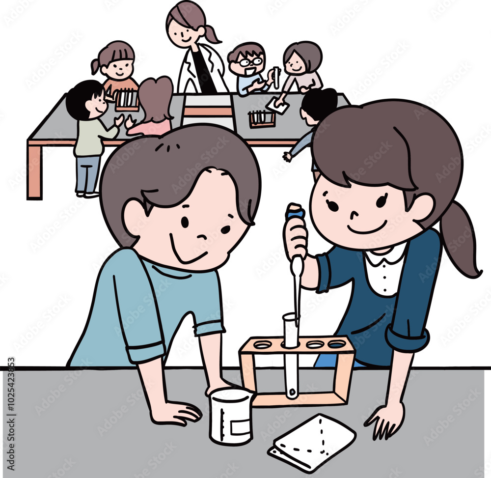 理科室で理科の実験だ