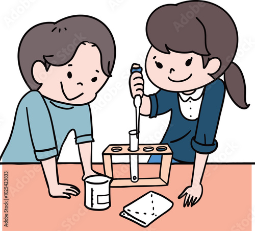 理科室で理科の実験だ