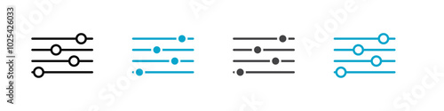setting button icon Flat graphics set collection