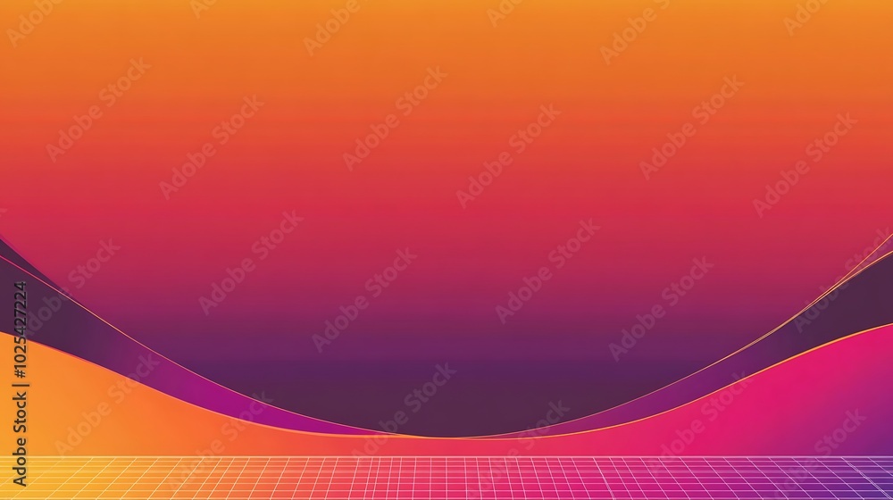 Fototapeta premium Abstract gradient background with a white grid.