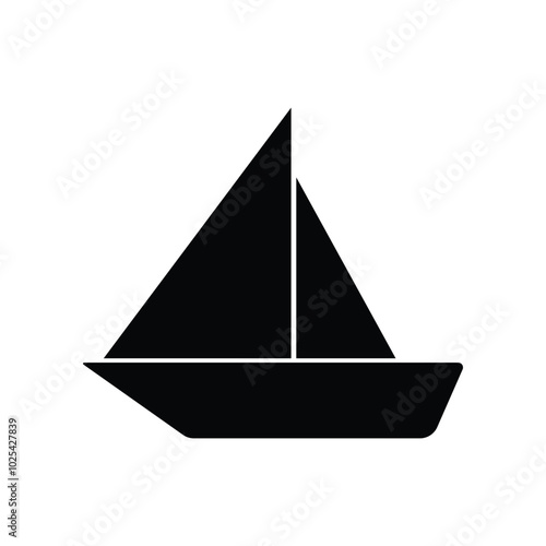 simple sailboat icon