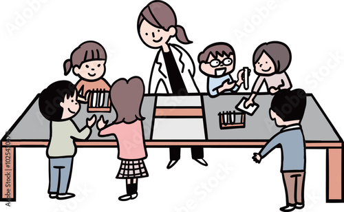 理科室で理科の実験だ