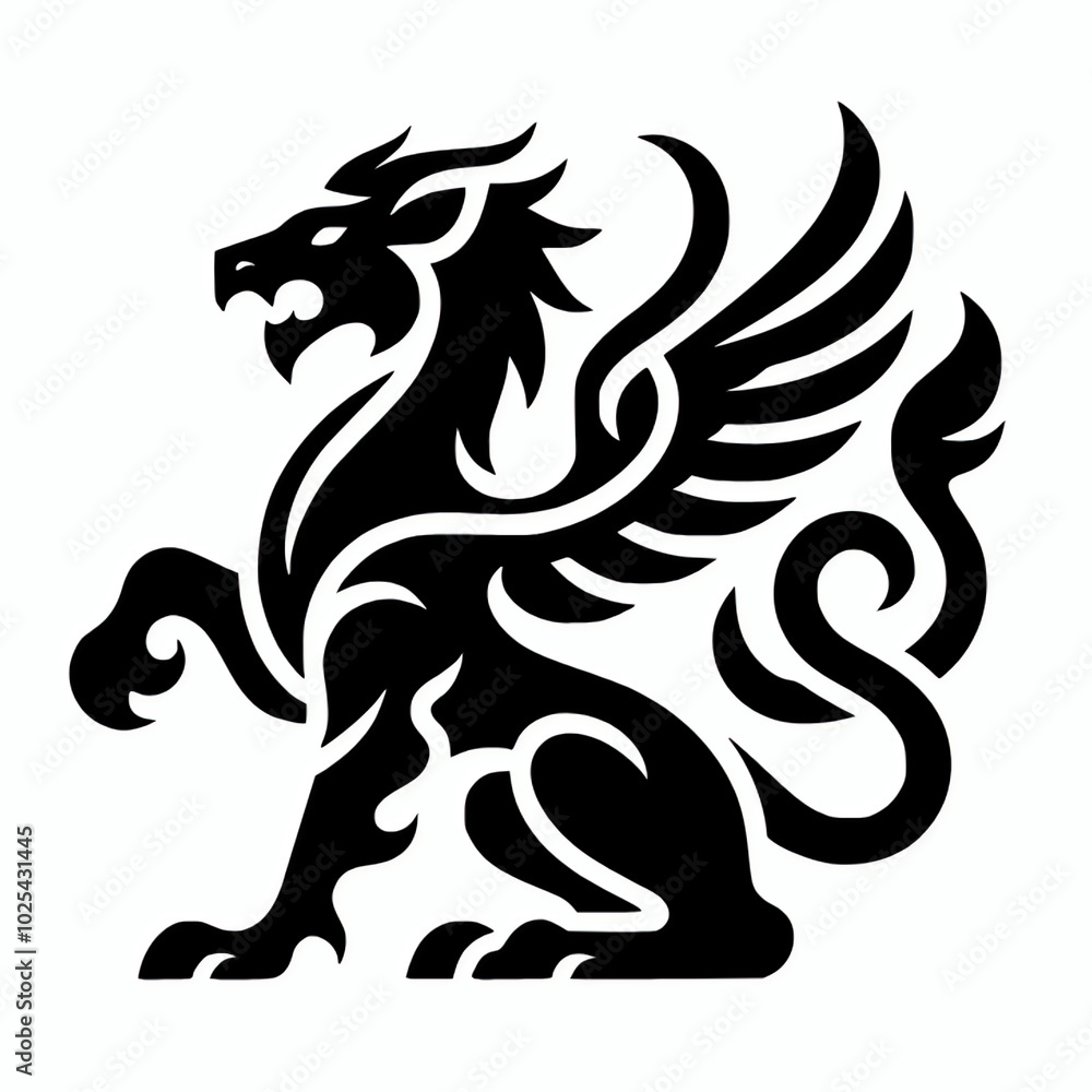 Tribal chimera style icon symbol emblem logo vector illustration Tribal chimera style icon symbol emblem logo vector illustration