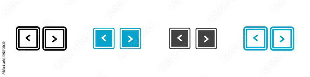 web interface icon Flat art in outline set web interface icon Flat art in outline set