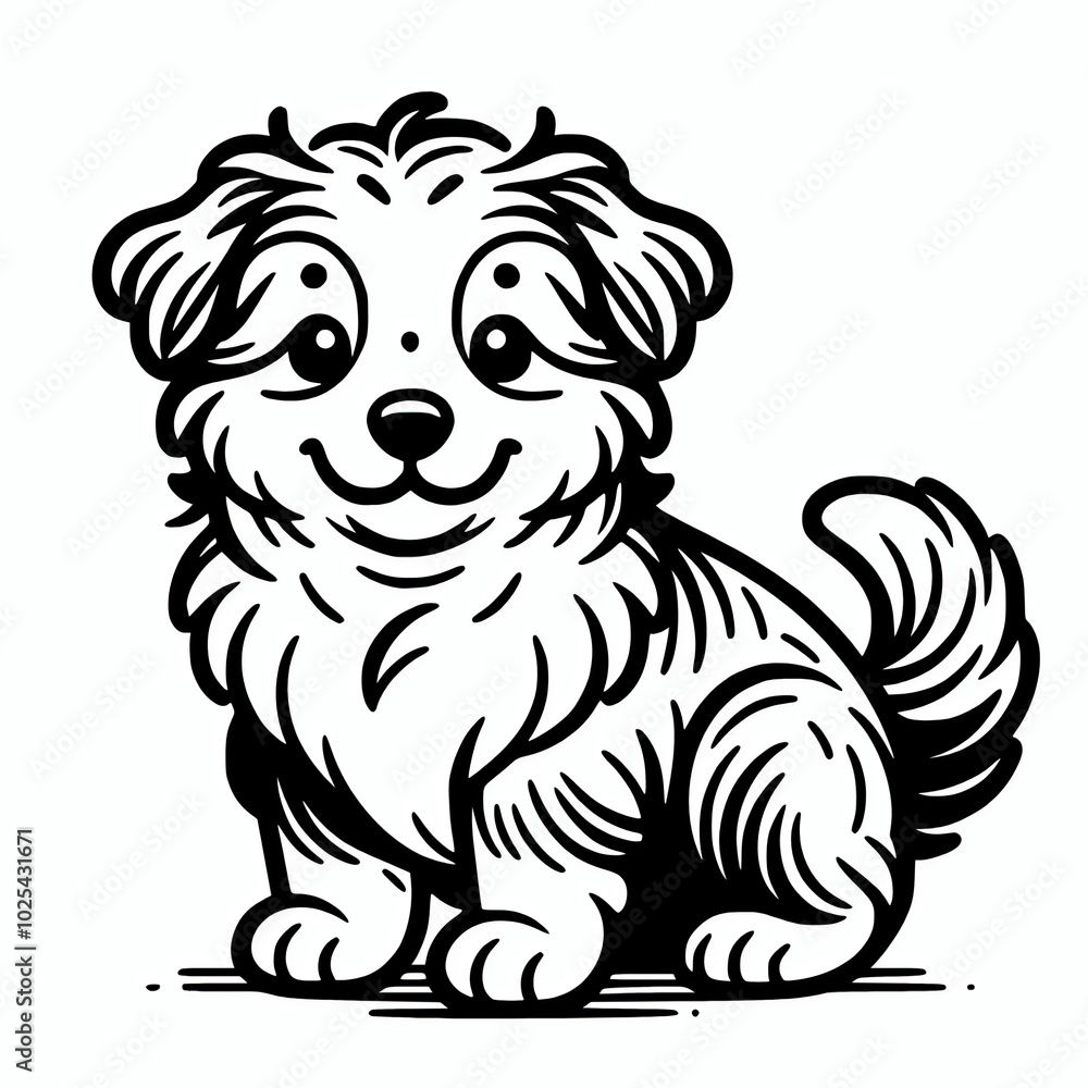 Australian shepherd puppy cartoon vector illustration Australian shepherd puppy cartoon vector illustration
