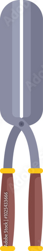 Gardening shears with wooden handles for cutting bushes and shrubs are useful for gardening work