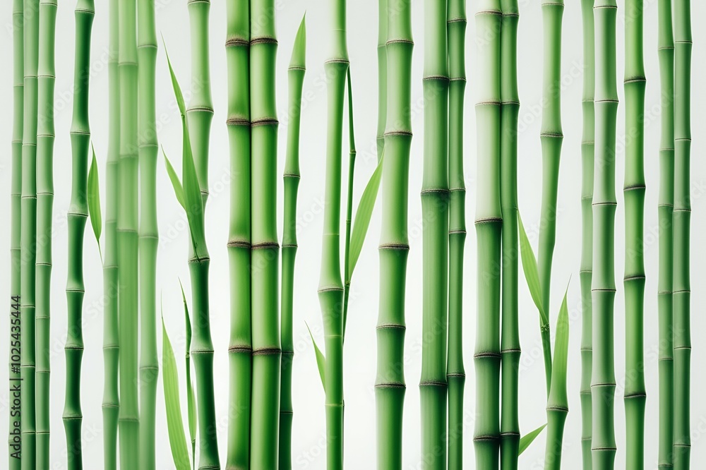 Delicate, vertical lines representing bamboo stalks Delicate, vertical lines representing bamboo stalks