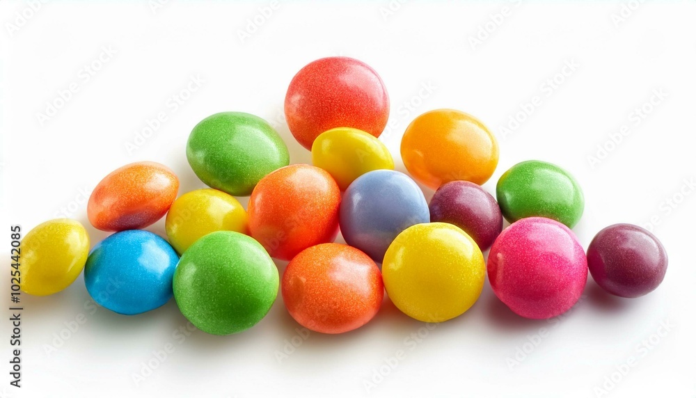 A bowl of colorful chocolate Easter eggs surrounded by vibrant candies and sweets A bowl of colorful chocolate Easter eggs surrounded by vibrant candies and sweets