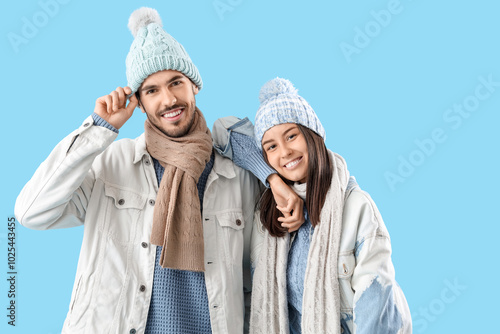 Loving couple in winter clo...