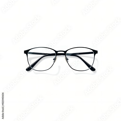 glasses on a white surface with a white background.