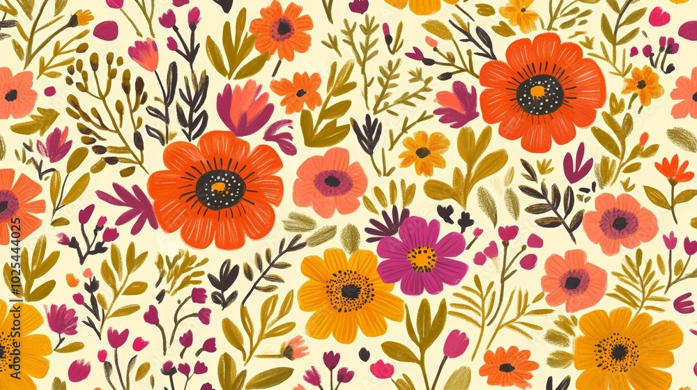 Floral Pattern Illustration. Floral Pattern Illustration.