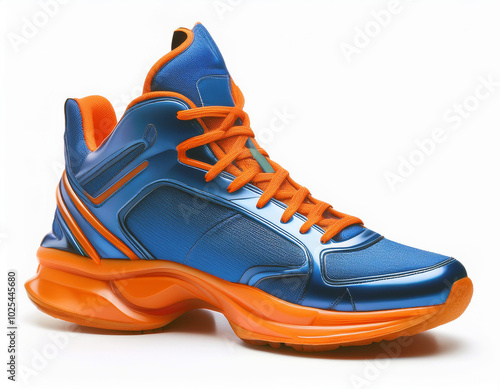 Blue and Orange Sneakers