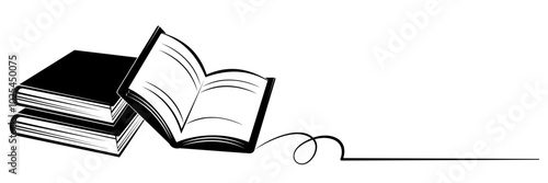 book day silhouette illustration vector