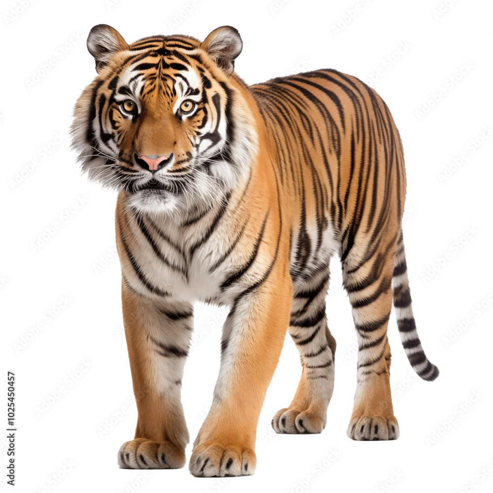 Fototapeta premium Bengal Tiger Walking Forward With Intense Gaze