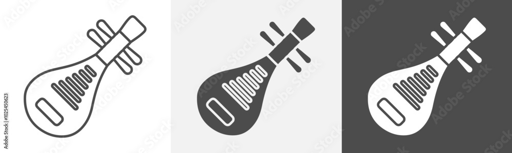 biwa icon Outline symbol set biwa icon Outline symbol set