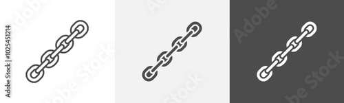 chain icon Outline symbol set