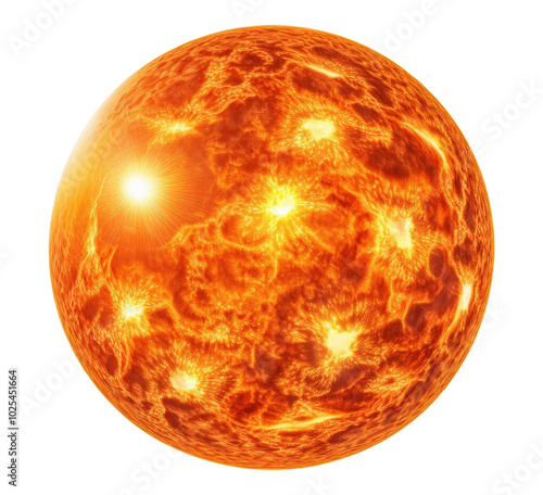 sun on a transparent background