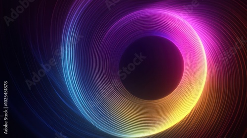 Vibrant Neon Light Swirl