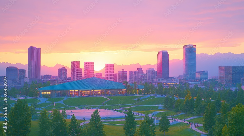 Obraz premium Cityscape Sunset.