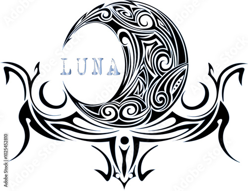 Wallpaper Mural Blue Metallic Moon Tribal Torontodigital.ca