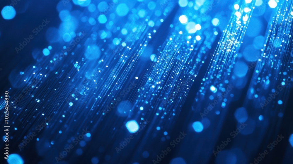 Abstract Blue Fiber Optic Light Streaks Abstract Blue Fiber Optic Light Streaks