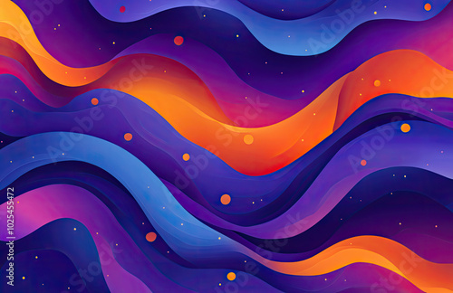 Vector Background with Purple and Blue Gradients, Elegant and Dynamic photo