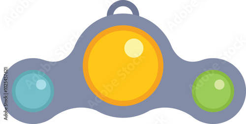 Simple dimple sensory toy featuring three colorful buttons, providing tactile stimulation and promoting relaxation