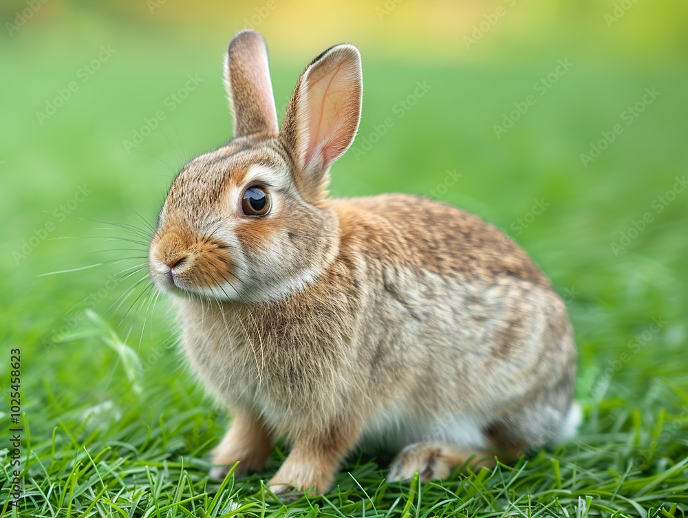 Cute Bunny Rabbit in Green Grass - Wildlife Photography Cute Bunny Rabbit in Green Grass - Wildlife Photography