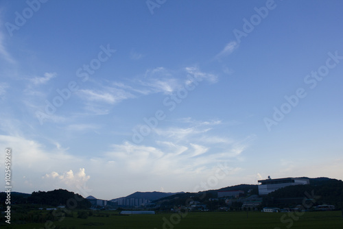 sky and field photo