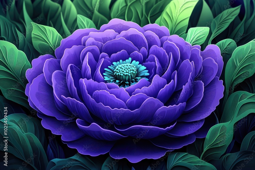 Blooming purple anemone flower with green backdrop in bright settings captured in macro photography Close-up of violet petals during springtime Blooming purple anemone flower with green backdrop in bright settings captured in macro photography Close-up of violet petals during springtime