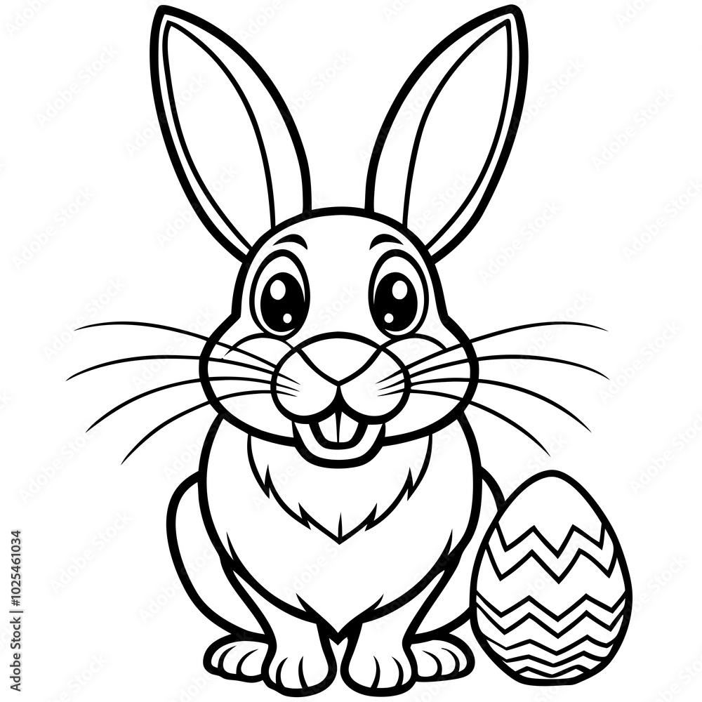 Silhouette of an Easter bunny holding a basket of eggs. Silhouette of an Easter bunny holding a basket of eggs.