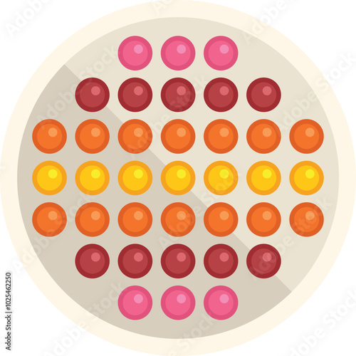 Colorful pop it fidget toy is shown with its characteristic bubbles, designed to provide a satisfying popping sensation for stress relief and sensory stimulation