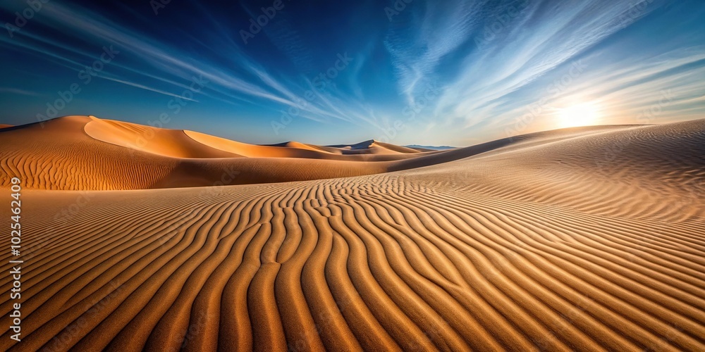 Naklejka premium Minimal abstract background of symmetrical desert wind traces