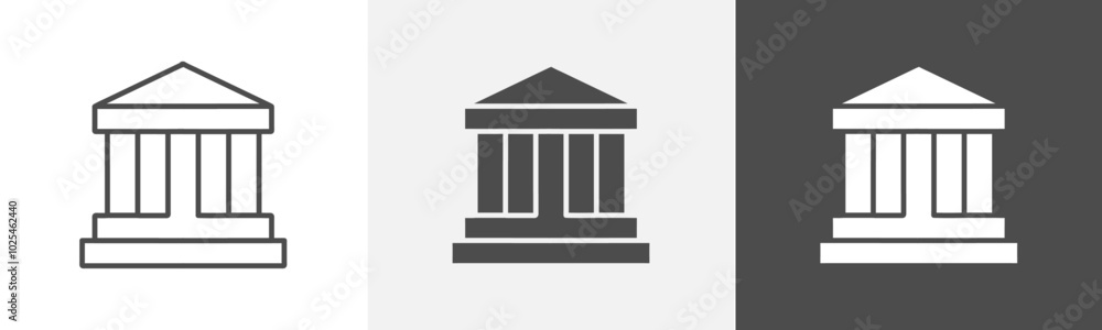 court icon Design in thin line vector style court icon Design in thin line vector style