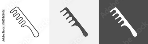 comb icon Design in thin line vector style
